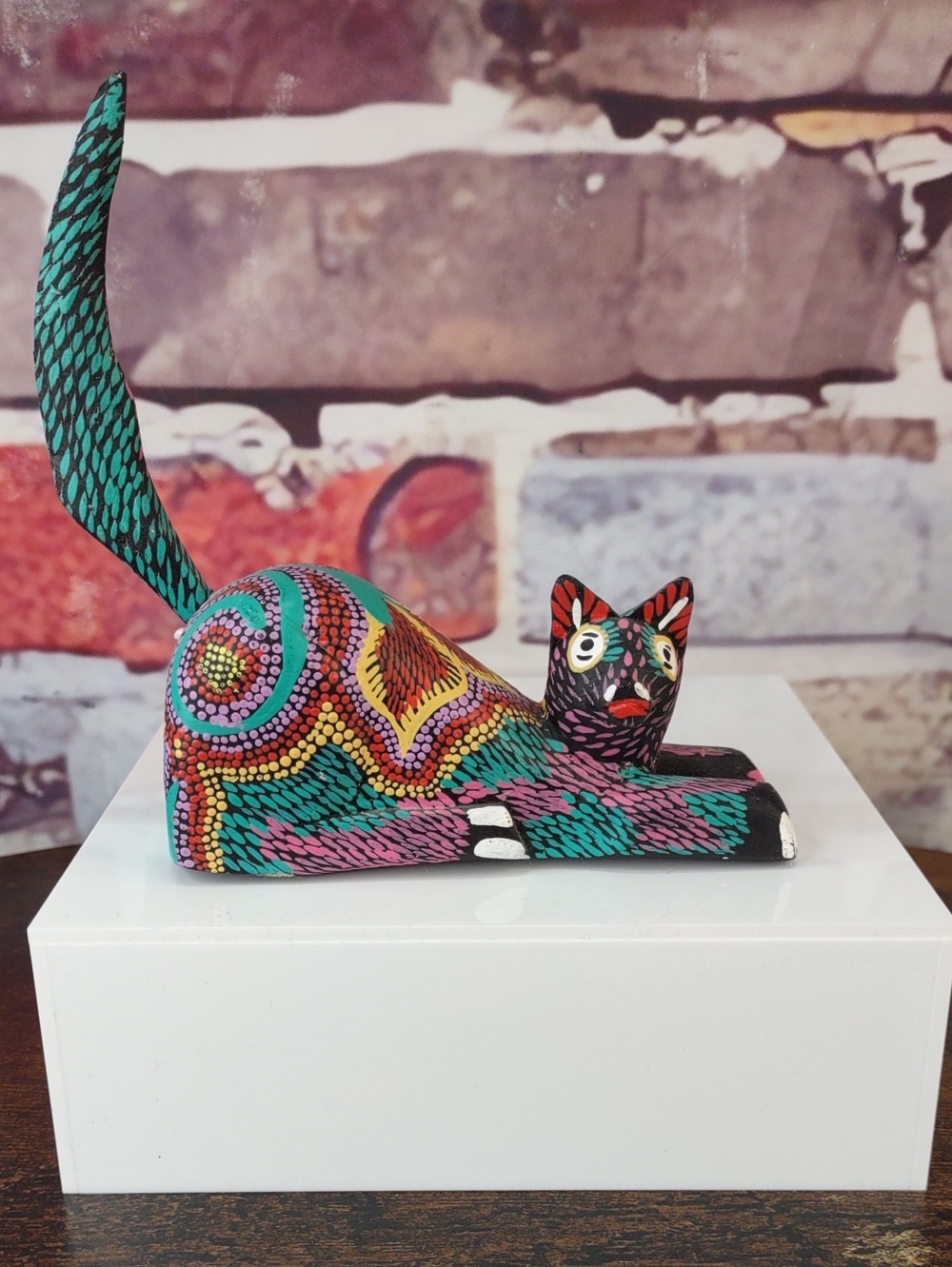 Artisan Crafted Alebrijes Cat Figure